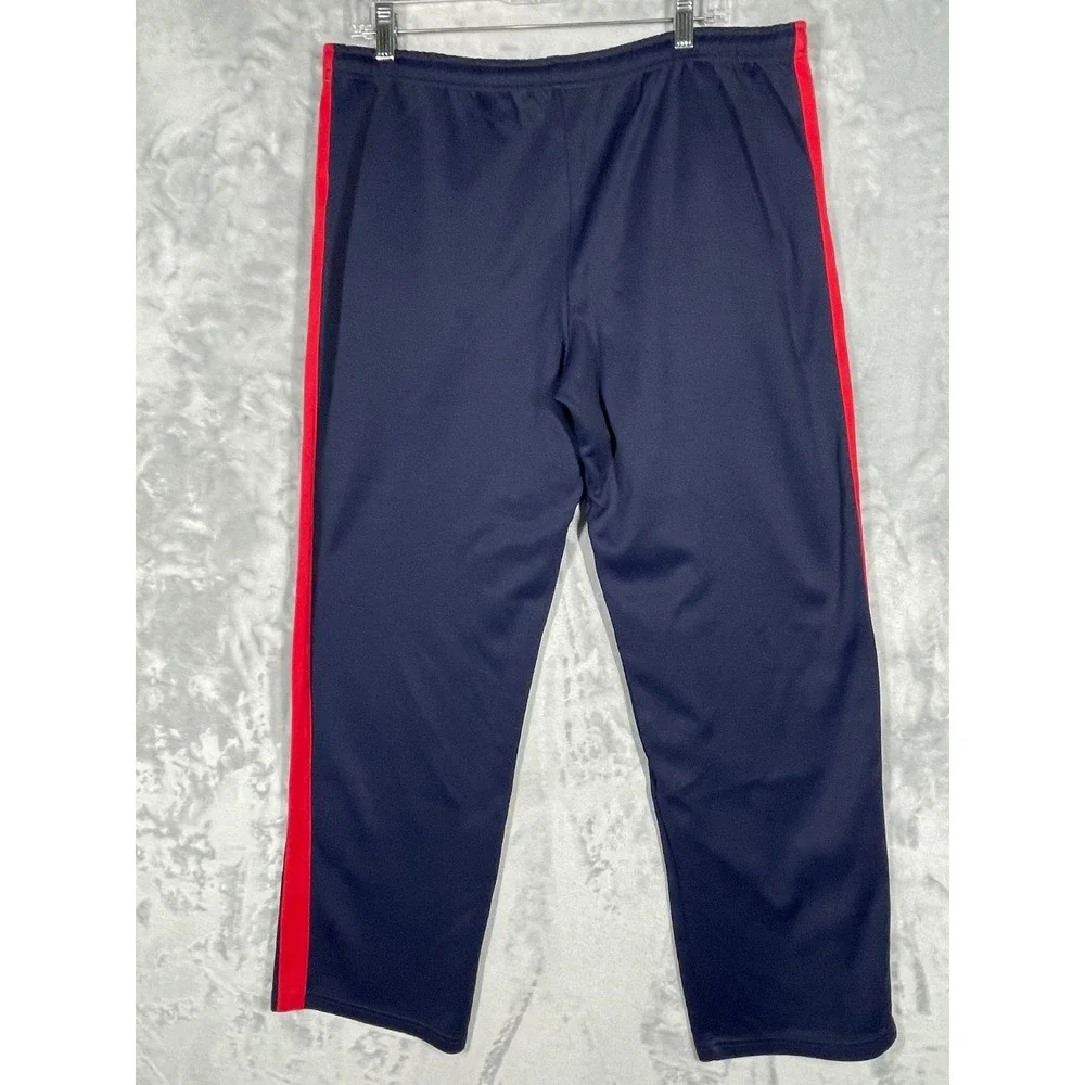 RLX Ralph Lauren Mens XL Navy Blue Red Side Stripe Track Pants Joggers Pony Logo